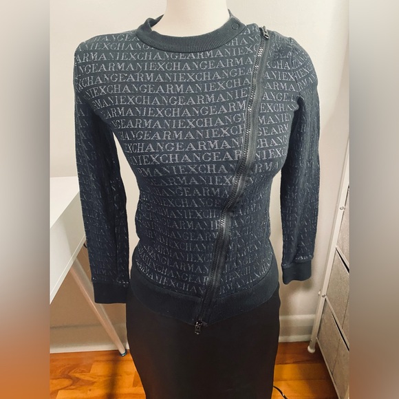 Armani Side Zipper All Over Logo Shirt/Jacket - Picture 6 of 13